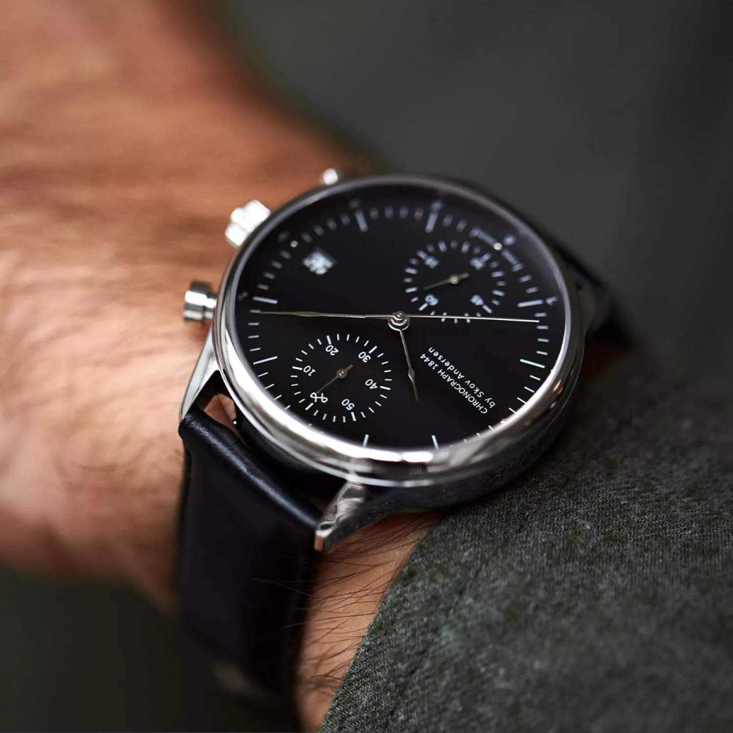 About Vintage 1844 Chronograph 1844-black-steel