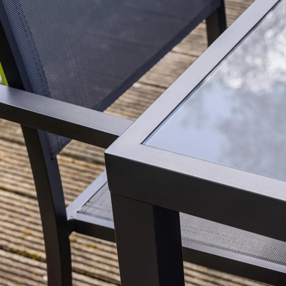 Happy Garden Tuinmeubilair BERGAMO - Grijs - Aluminium