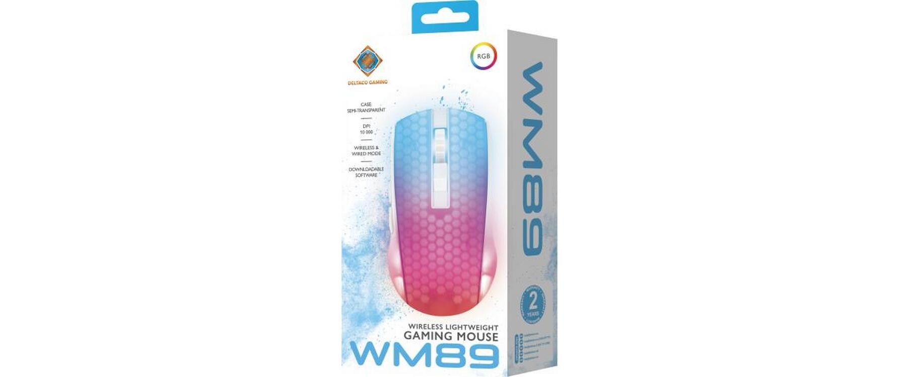Gaming-Maus GAM-145-W Weiss/TrasparentLeichte Gaming-Maus mit RGB Beleuchtung