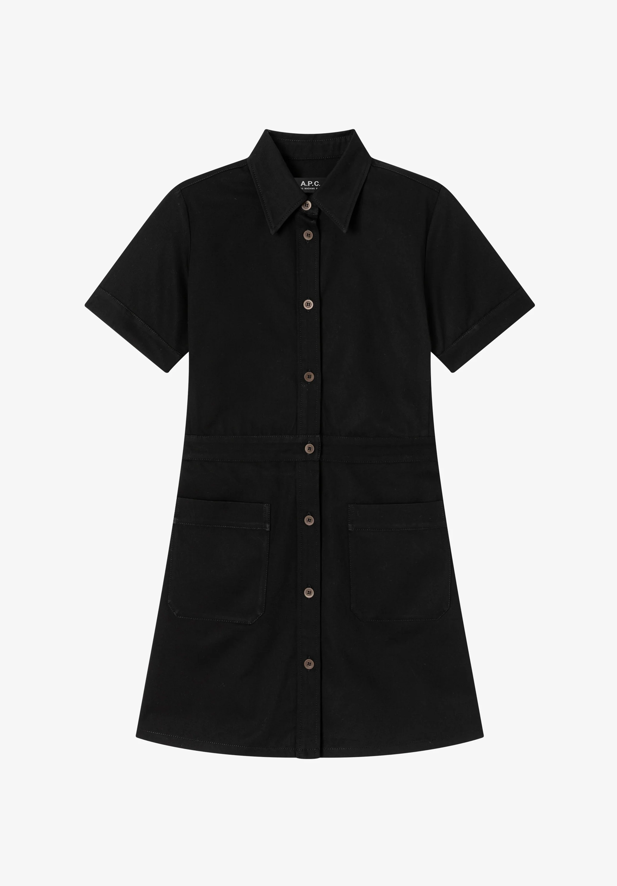Robe noire en moleskine - Noir