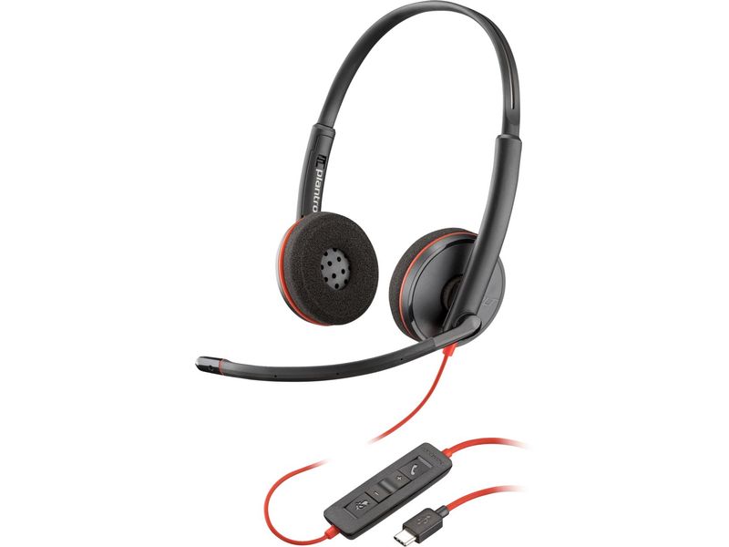 HP Headset Poly Blackwire 3220 Duo USB-A/C Binaurales Headset mit USB-Anschluss