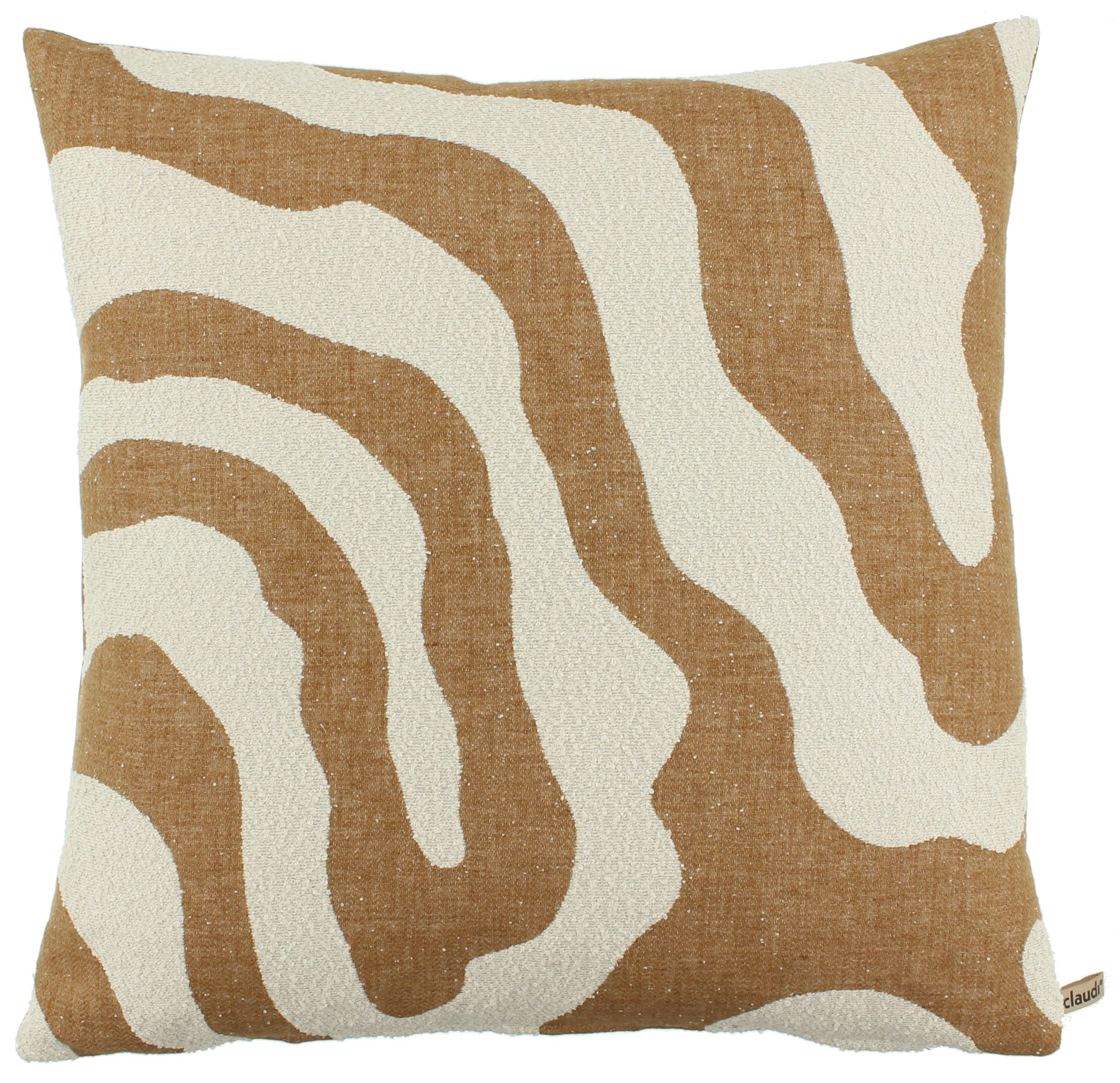 Sierkussen White/Camel Siggy  | ClaudiB60 x D40 cm