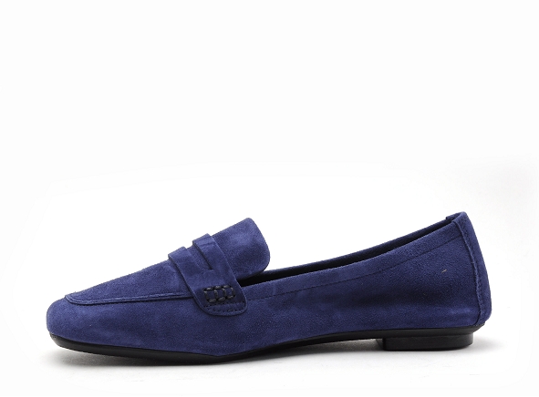 Reqins basses femme hema cuir velours bleu