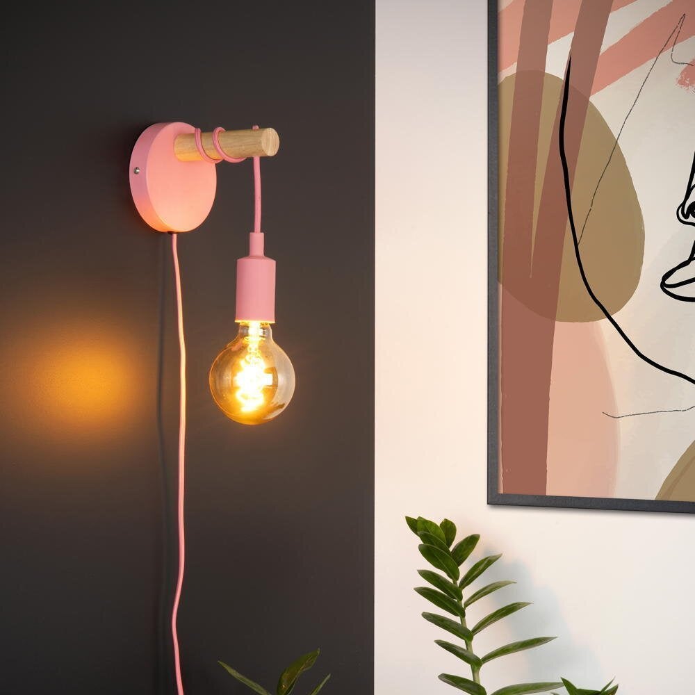 Pola wandlamp in roze E27
