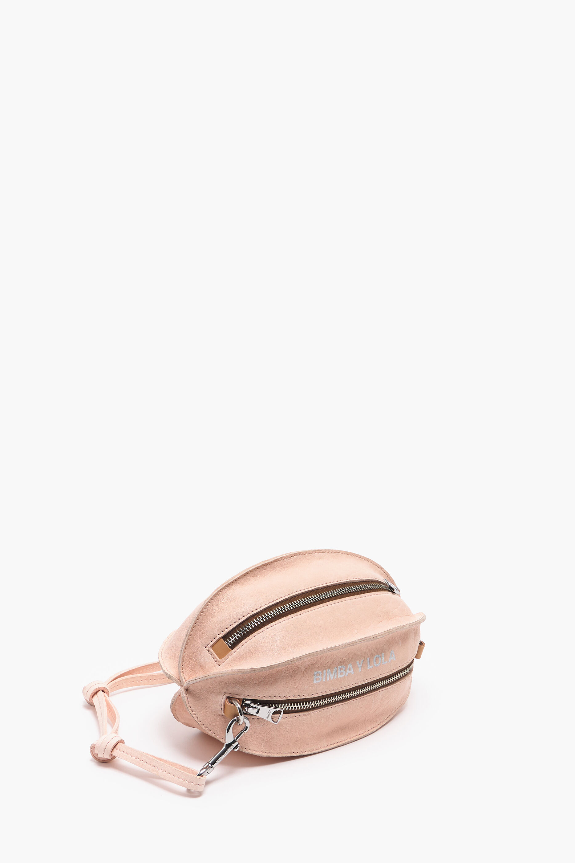 Bolsa Ball Bag S em couro rosa claro