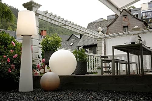 8 seasons design LED Kugelleuchte 40 cm Shining Globe (sand), E27, Leuchtmittel warmweiß – wetterfest – Kugellampe für außen (Garten, Terrasse, Balkon) und innen – robust & langlebig