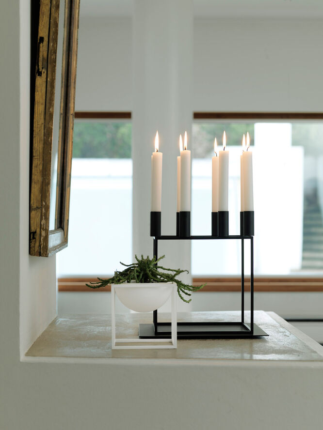 Audo Copenhagen Kubus 8, Candle Holder, Black Sort