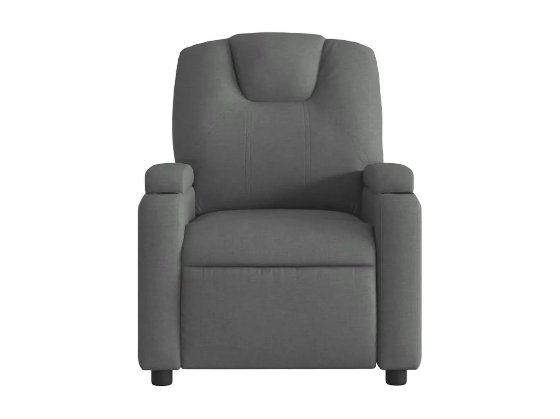 Fauteuil de massage inclinable Gris foncé Tissu