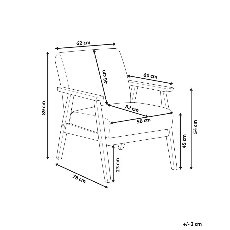 ASNES - Fauteuil - Grijs - Polyester
