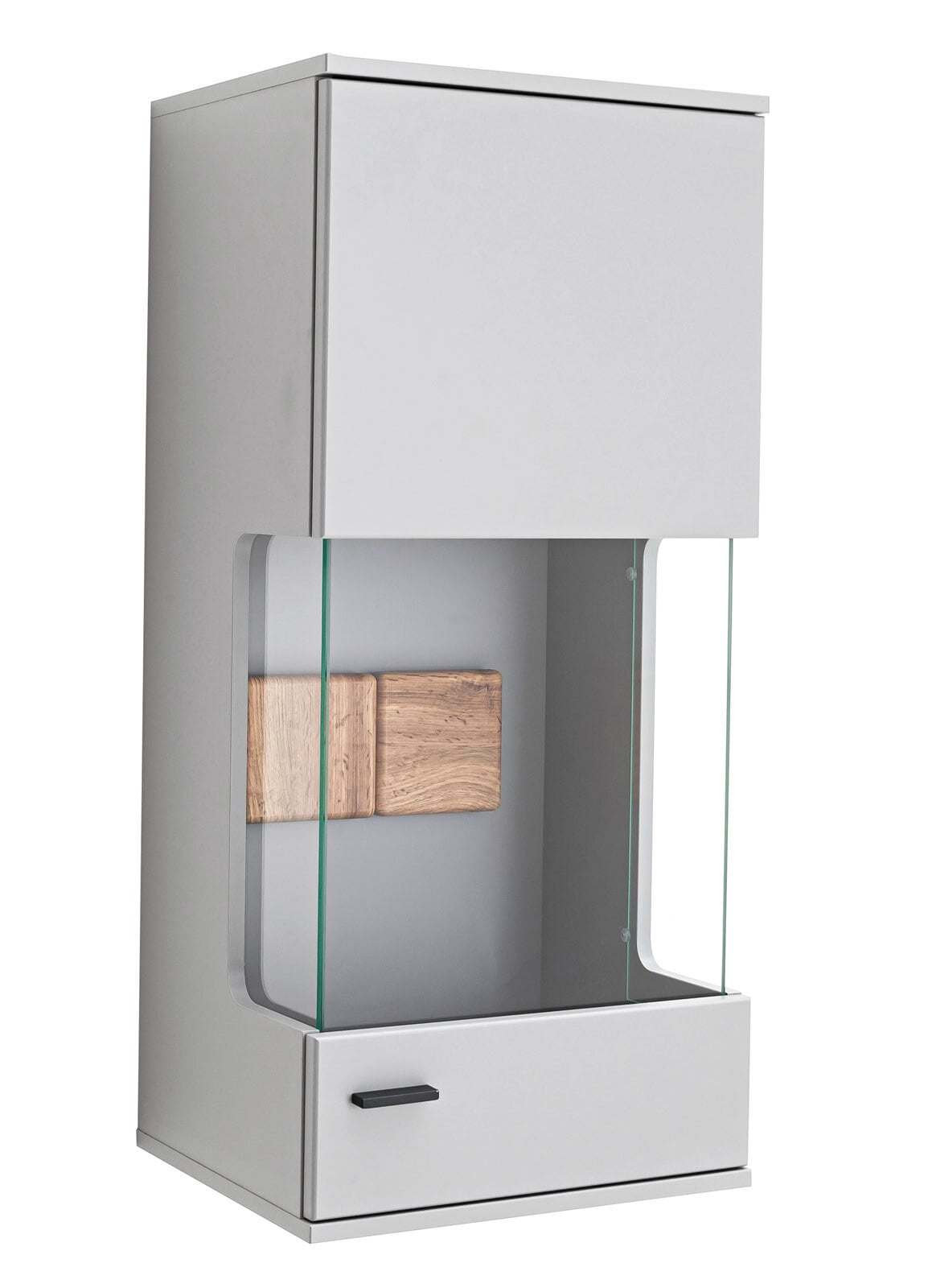 Hängevitrine TREY grau/ braun