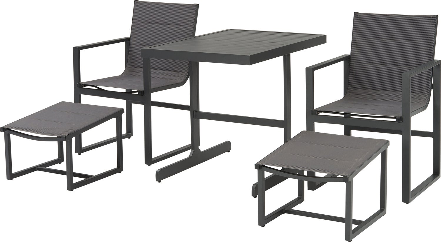 Intratuin bistroset Lizzy aluminium antraciet