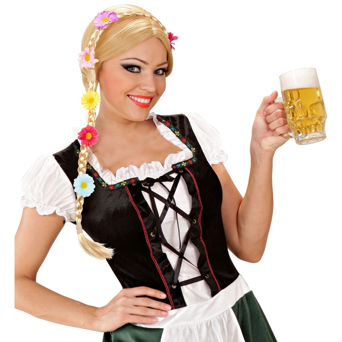Oktoberfest Hoofdband Met Staartje En Bloemen