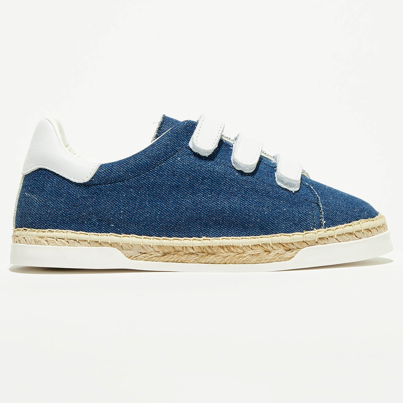 Canal Saint Martin Baskets espadrilles en Cuir Lancry jean
