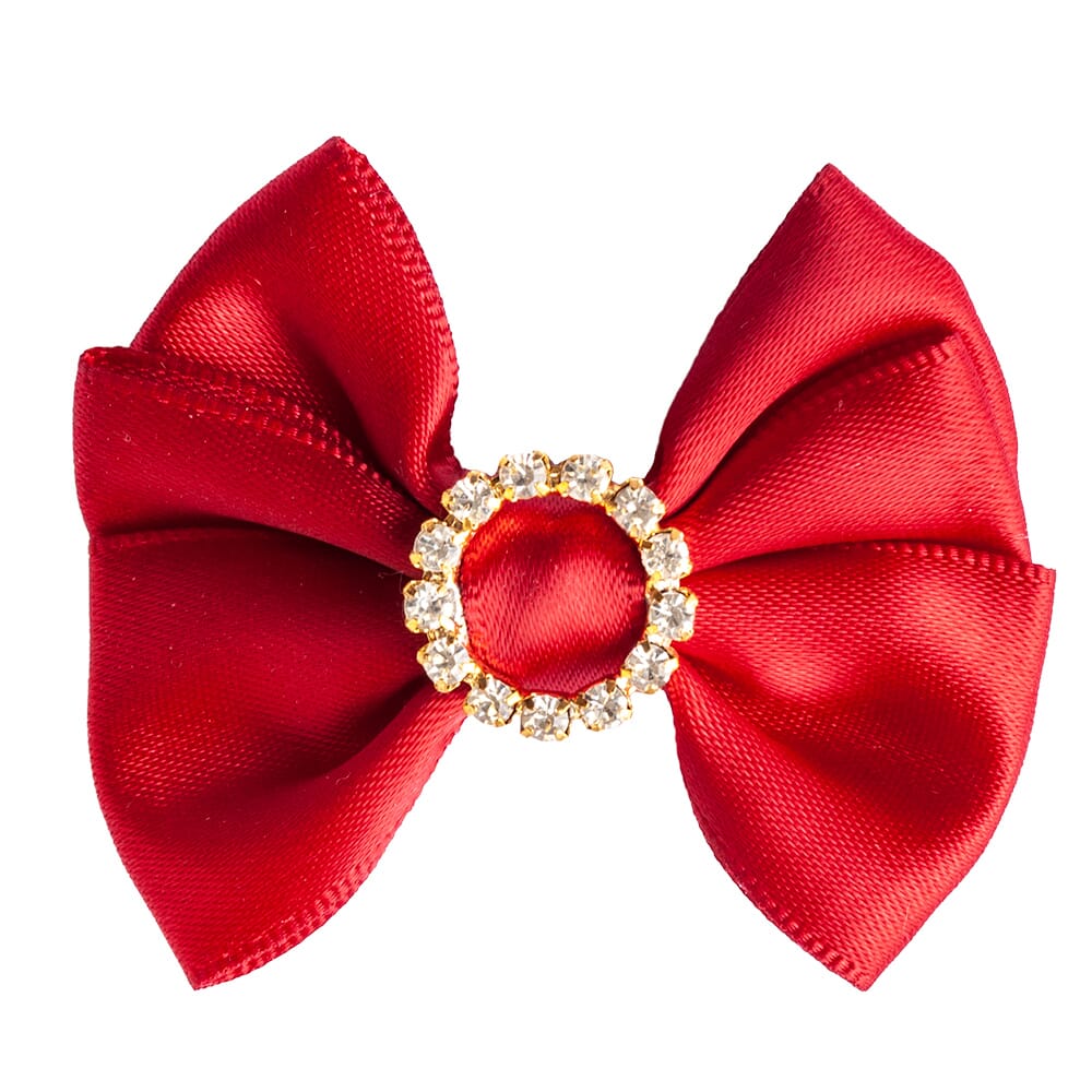 Sløyfe sateng elegant scarlet red - Den Lille Prikken - Rumpetroll