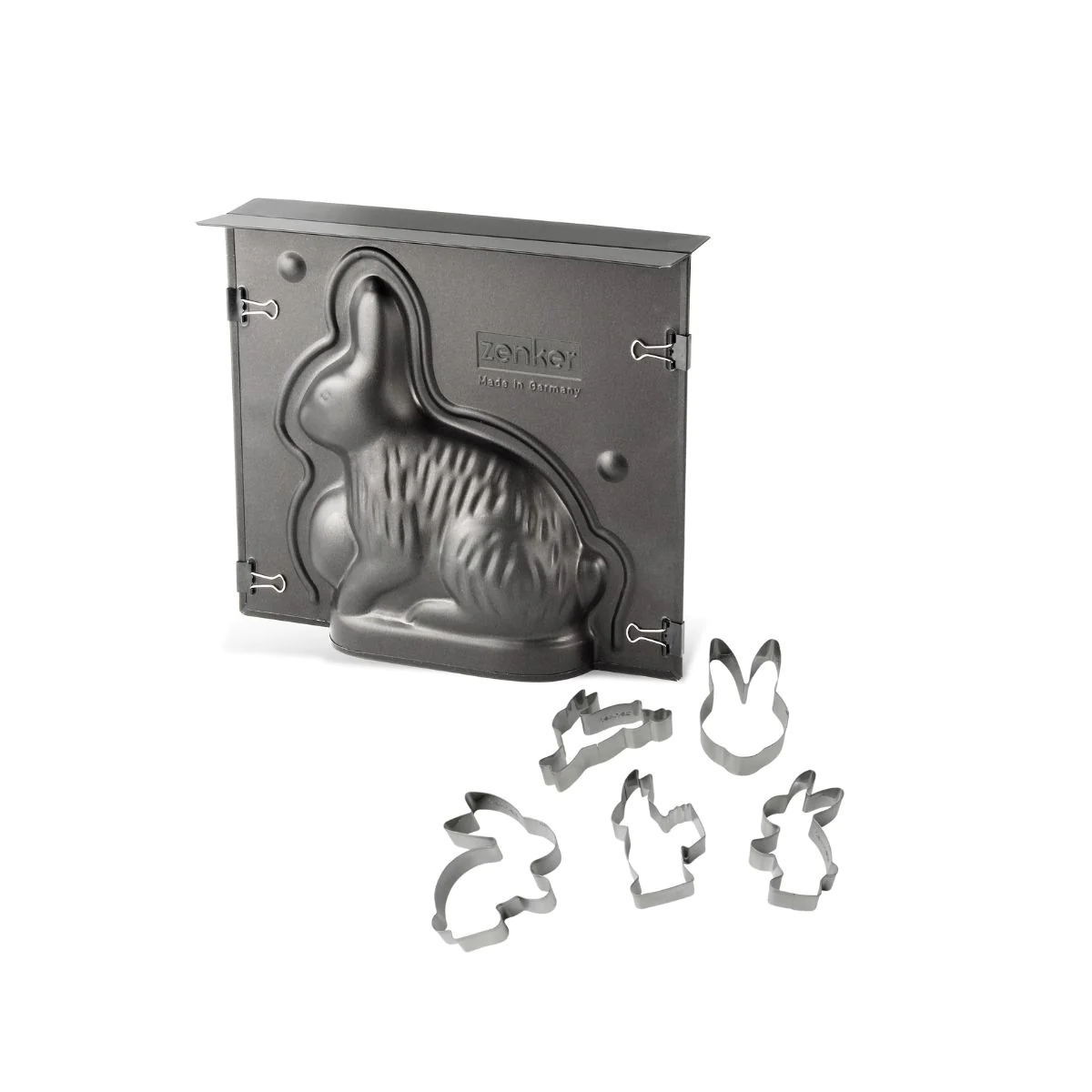 Ensemble de moule lapin de Pâques 3D et 5 emporte-pièces lapin Pâques
