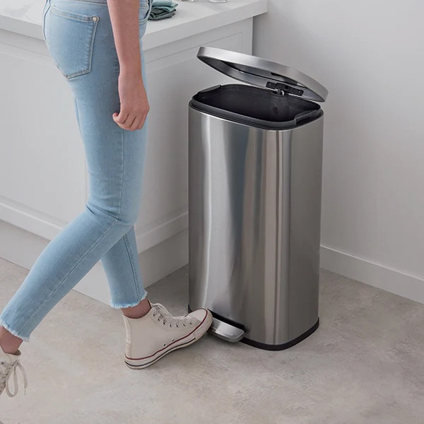 Poubelle de cuisine en inox 30 L Mathon