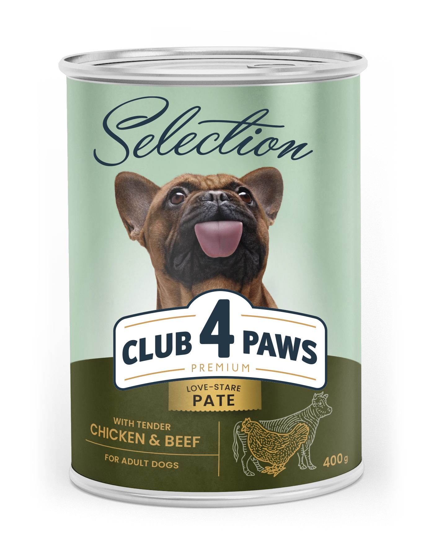 SELEÇÃO CLUB 4 PAWS Patê Premium - frango e carne bovina