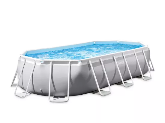 Piscine tubulaire Prism Frame ovale 6,10 x 3,05 x 1,22 m - Intex