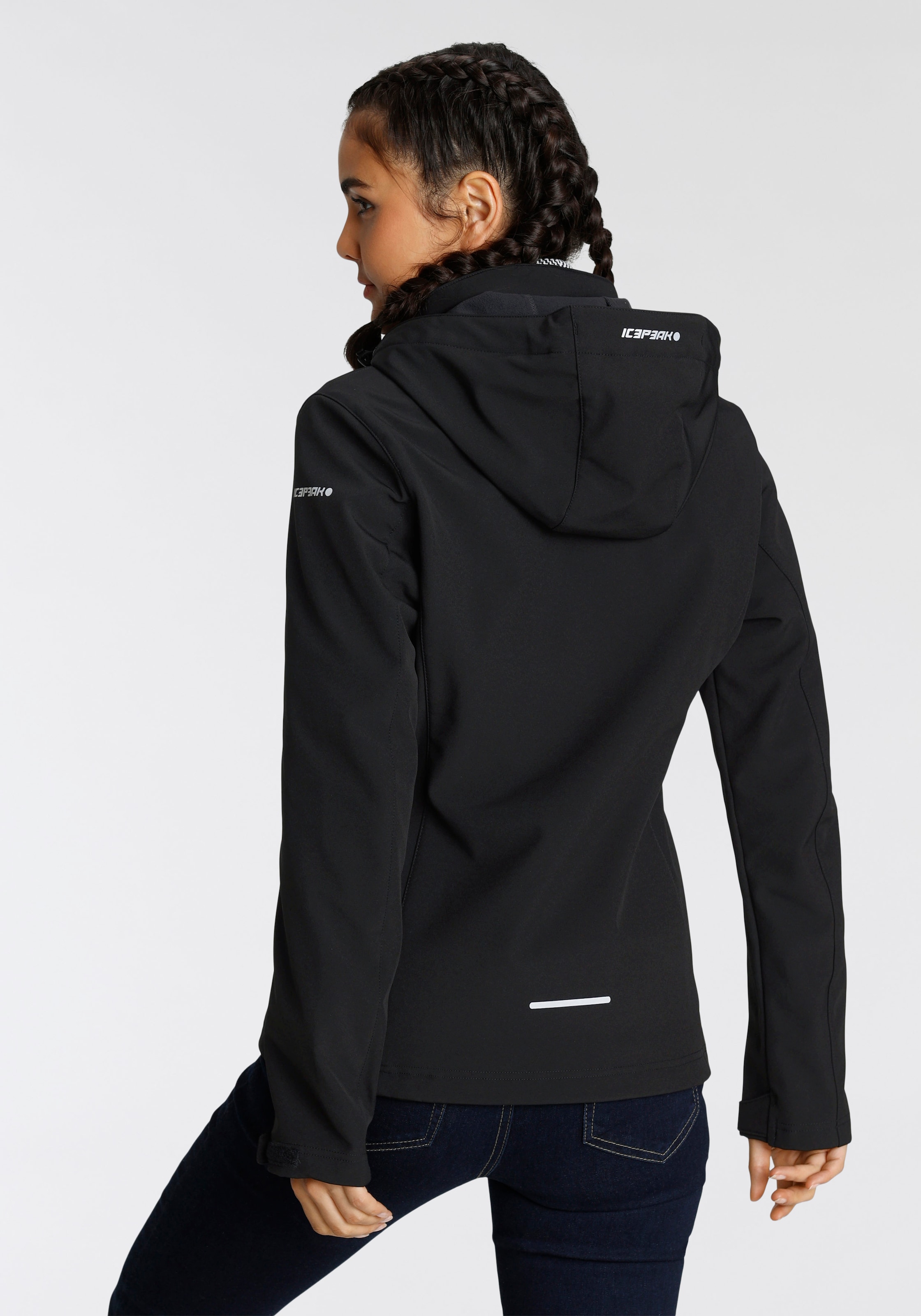 Icepeak Softshelljacke »BRENHAM« 1 Stk. tlg. mit Kapuze Winddicht & Wasserabweisend & Atmungsaktiv
