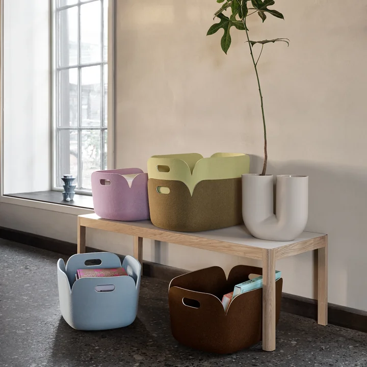 Muuto - Restore Aufbewahrungskorb 48 x 35 cm, braun-grün