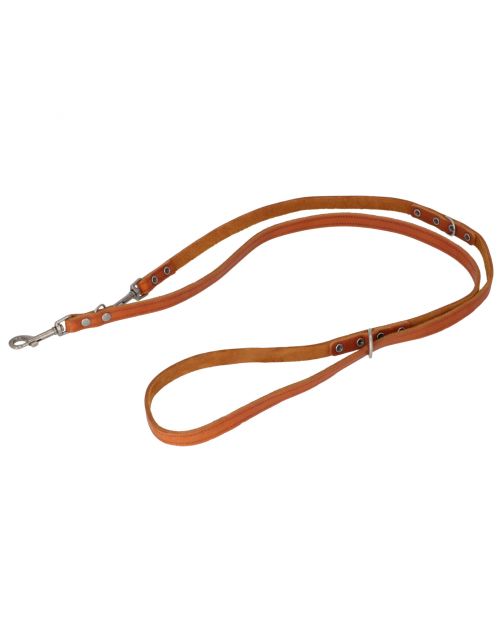 Adori Dresseerlijn Vetleder Met Print - Hondenriem - 200x1.4 cm Cognac M