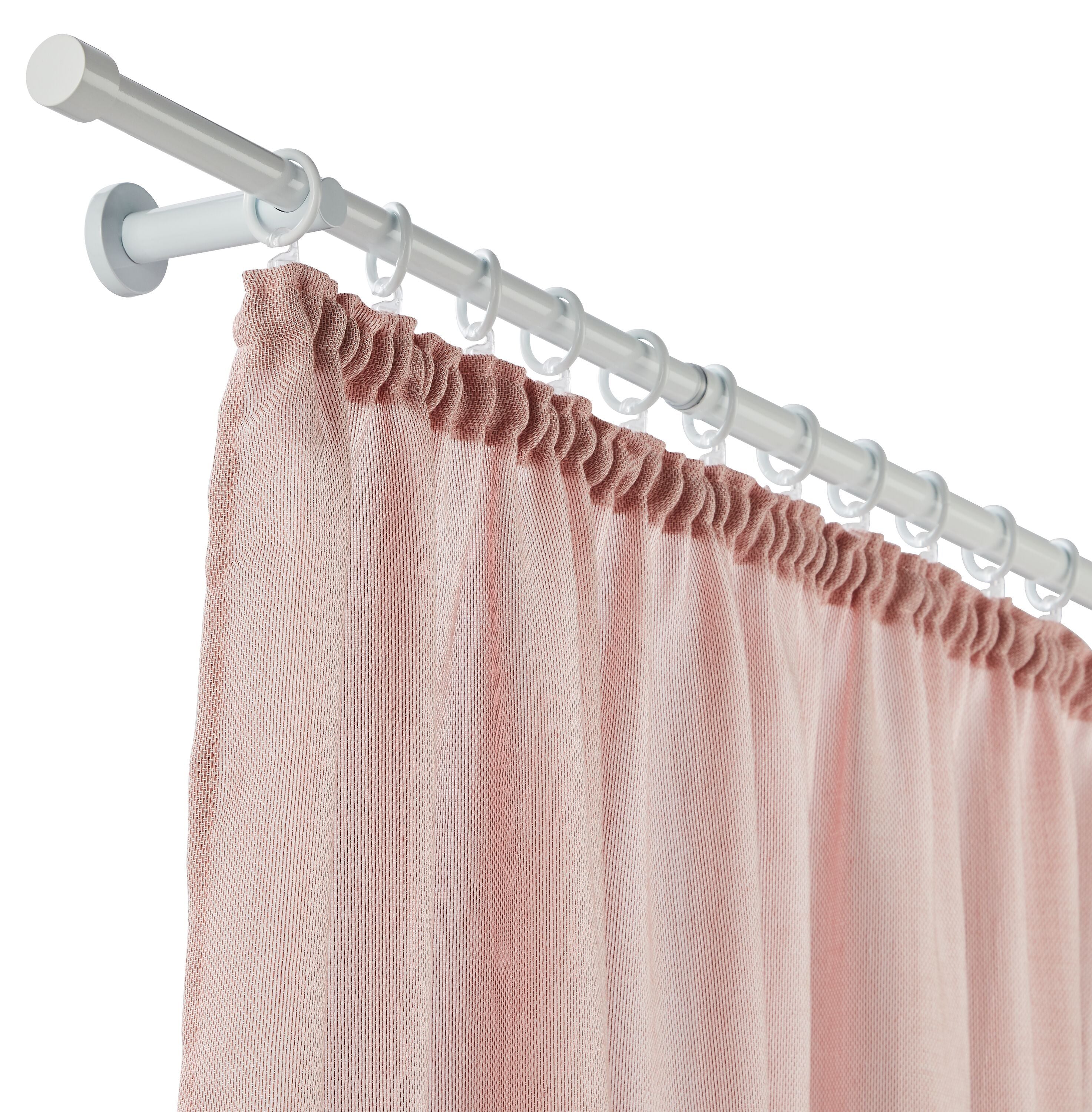 YOUNG COLOR Vorhangstangen Set - Weiss / B: 240.0 cm
