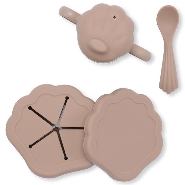 Køb Konges Sløjd Silicone Clam Spisesæt Blush