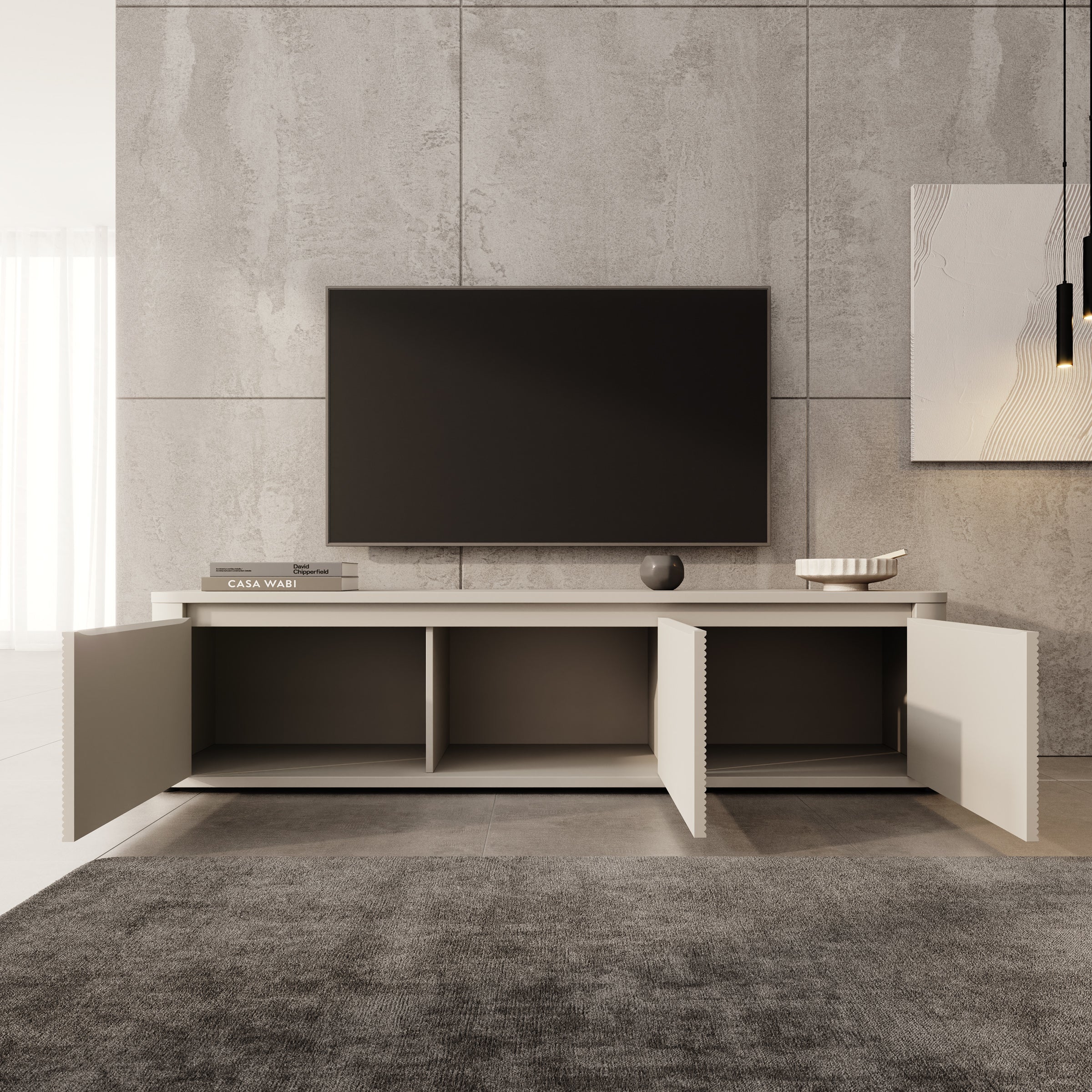 Bijou - TV-Meubel - Beige - 168x41x42 cm