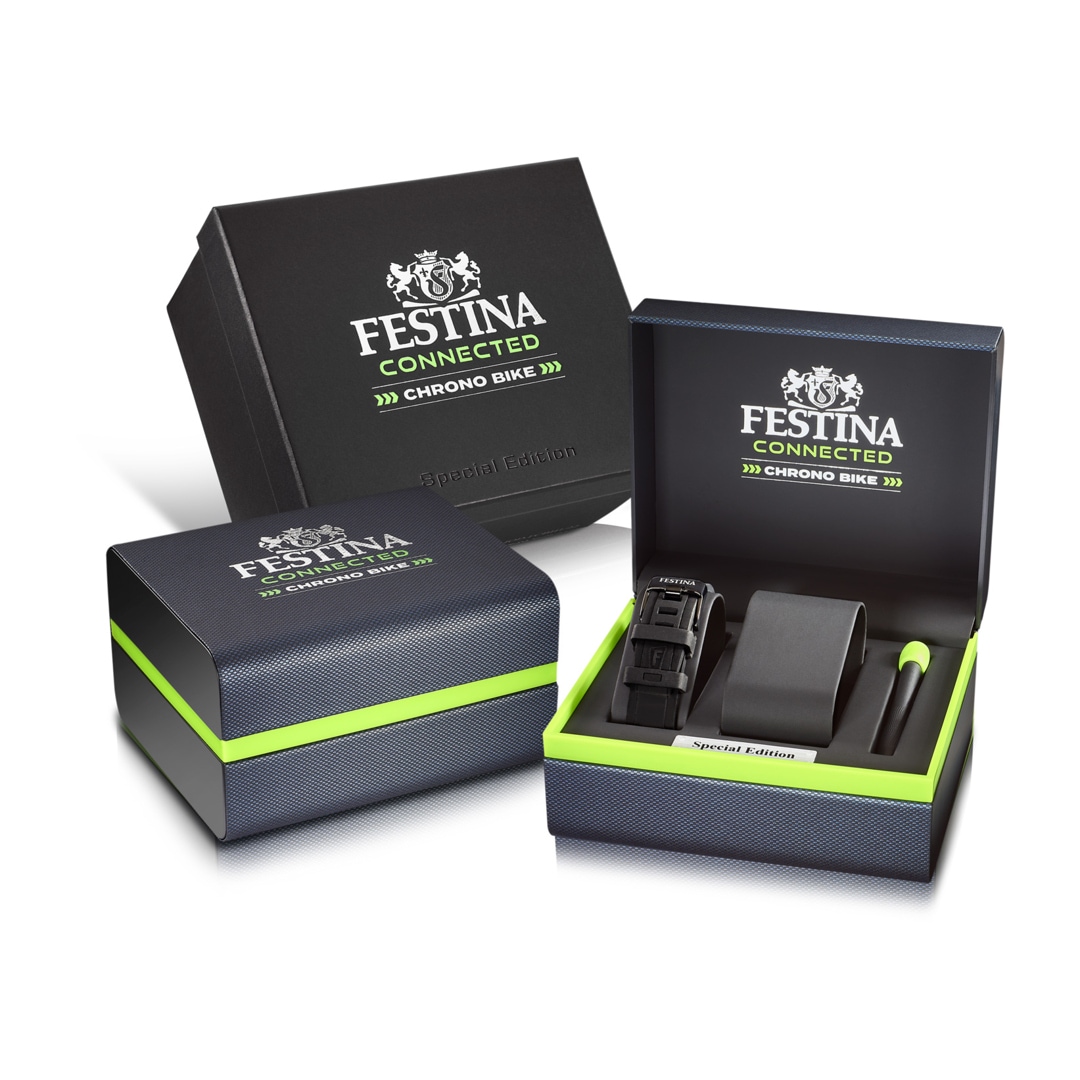 Festina Chrono Bike Connected Hybrid-Smartwatch Schwarz / Grün