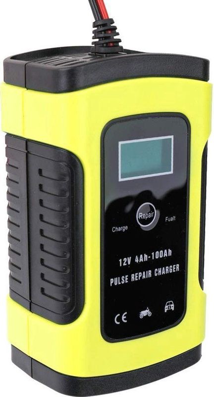 Acculader - Druppellader - 12V 6A - Reparatie Modus - Voor Auto Motor Scooter Boot Camper
