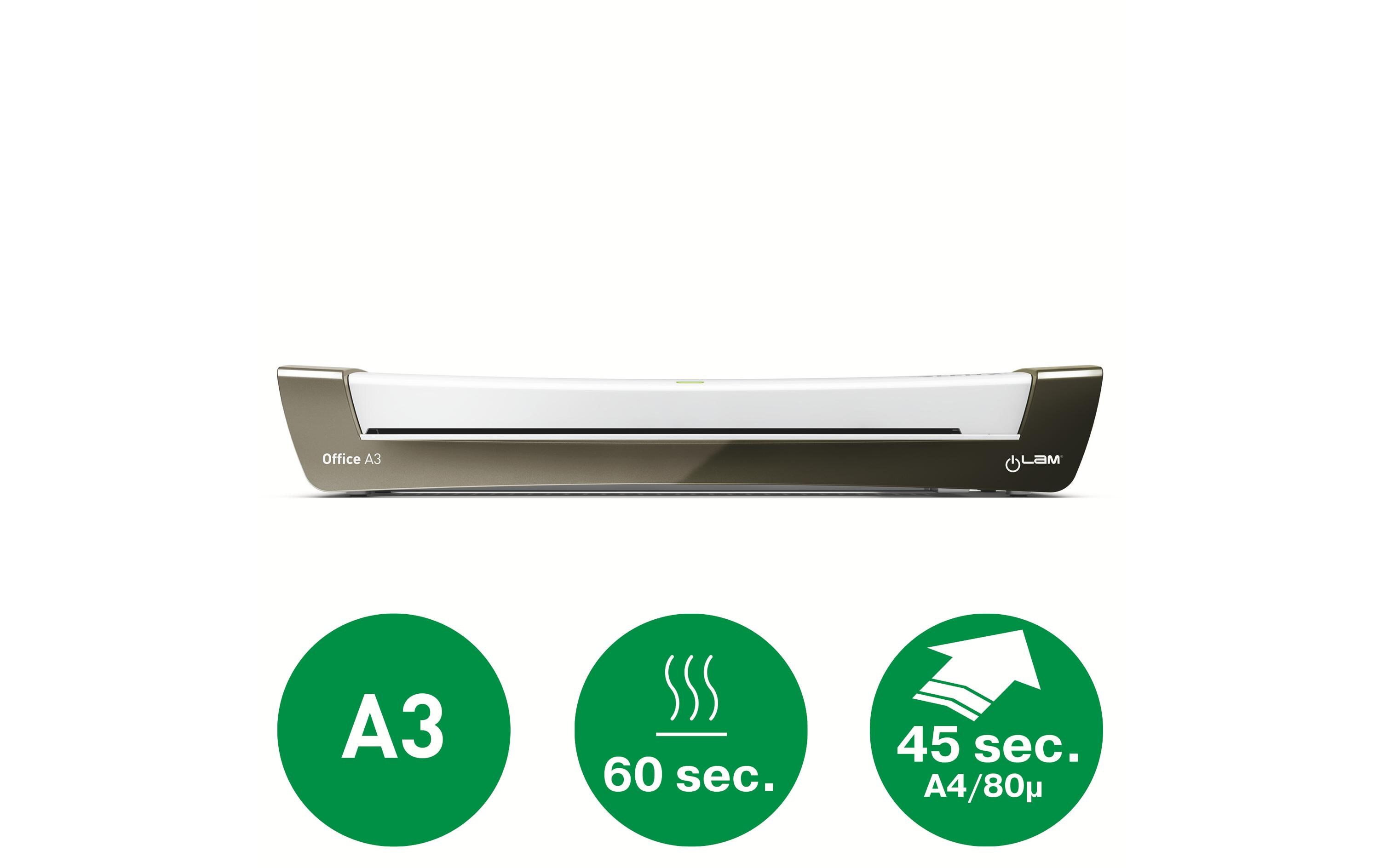Laminiergerät iLAM Office A3 125 µm, Weiss<br>A3-Laminiergerät für Büro- oder Heimgebrauch