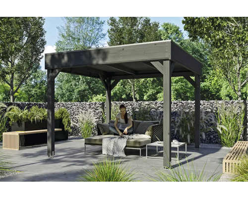 SKAN HOLZ Toulouse Paviljoen 302 x 302 cm leigrijs