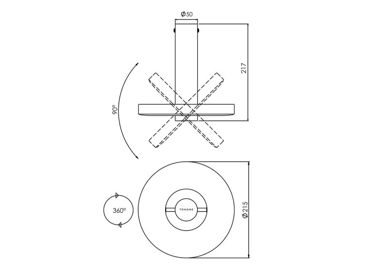 Tonone Beads vloerlamp LED downlight zwart