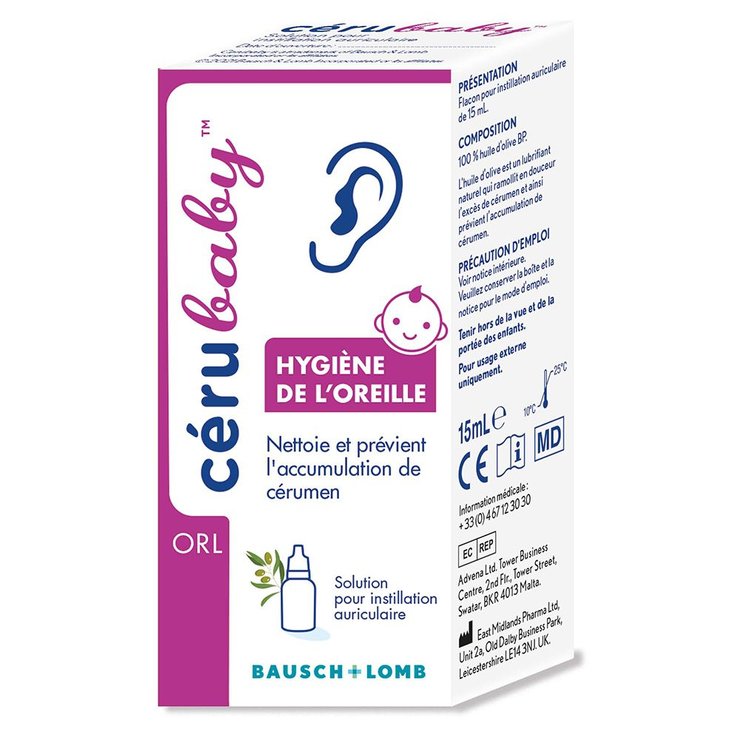Hygiène de l'Oreille Cerubaby 15ml bausch-lomb