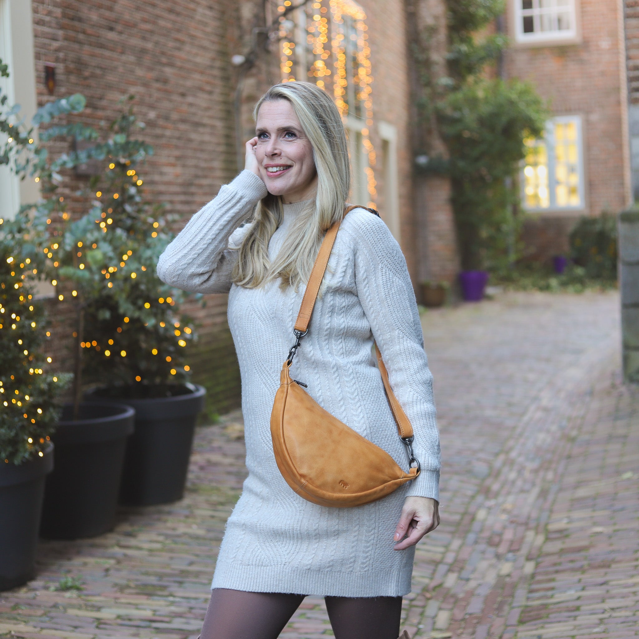 Crossbody tasje 'Toon' groen Groen