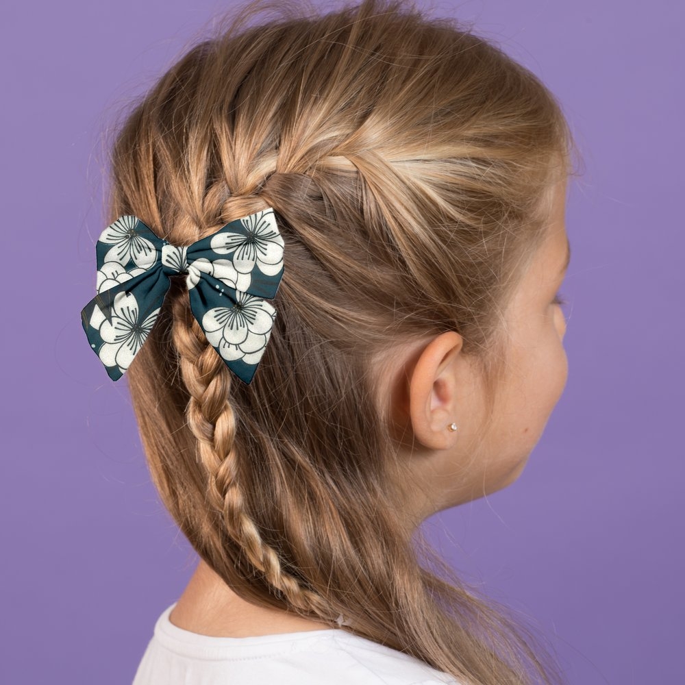 Barrette Noeud Papillon Paradis Bleu