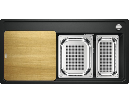 Blanco ZENAR XL 6 SF spoelbak, 988 x 498 mm, antraciet, 524082, 1 kom, kom rechts, met afdruipgedeelte, vlak ingebouwd
