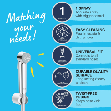Grohe doucheset Quickfix Vitalio Trigger Spray 1 stand chroom