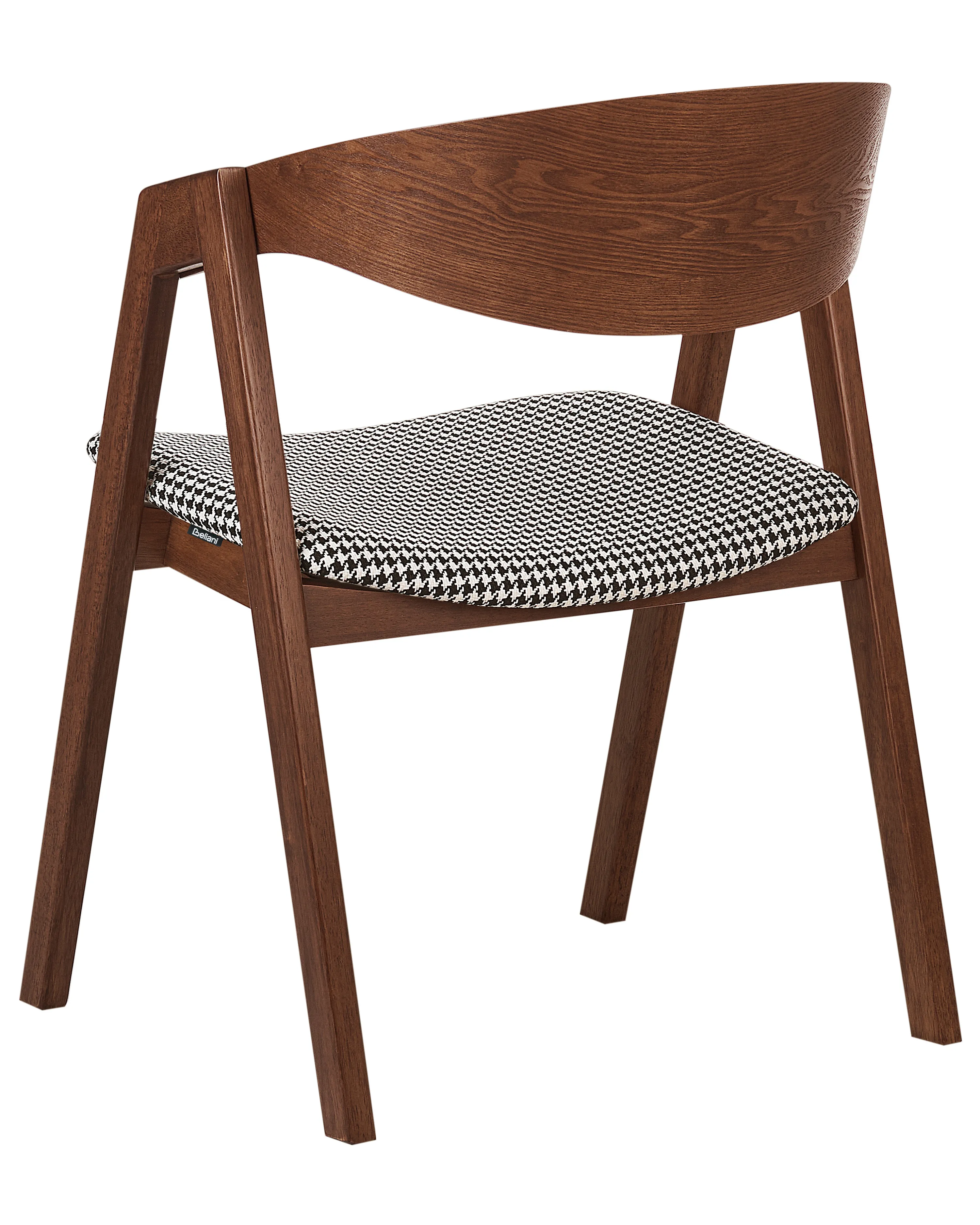 Set van 2 eetkamerstoelen YUBA Hout Zwart/wit