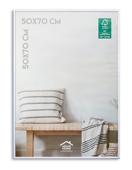 Cadre plastique gallery Ariane Home blanc l.50 x H.70 cm