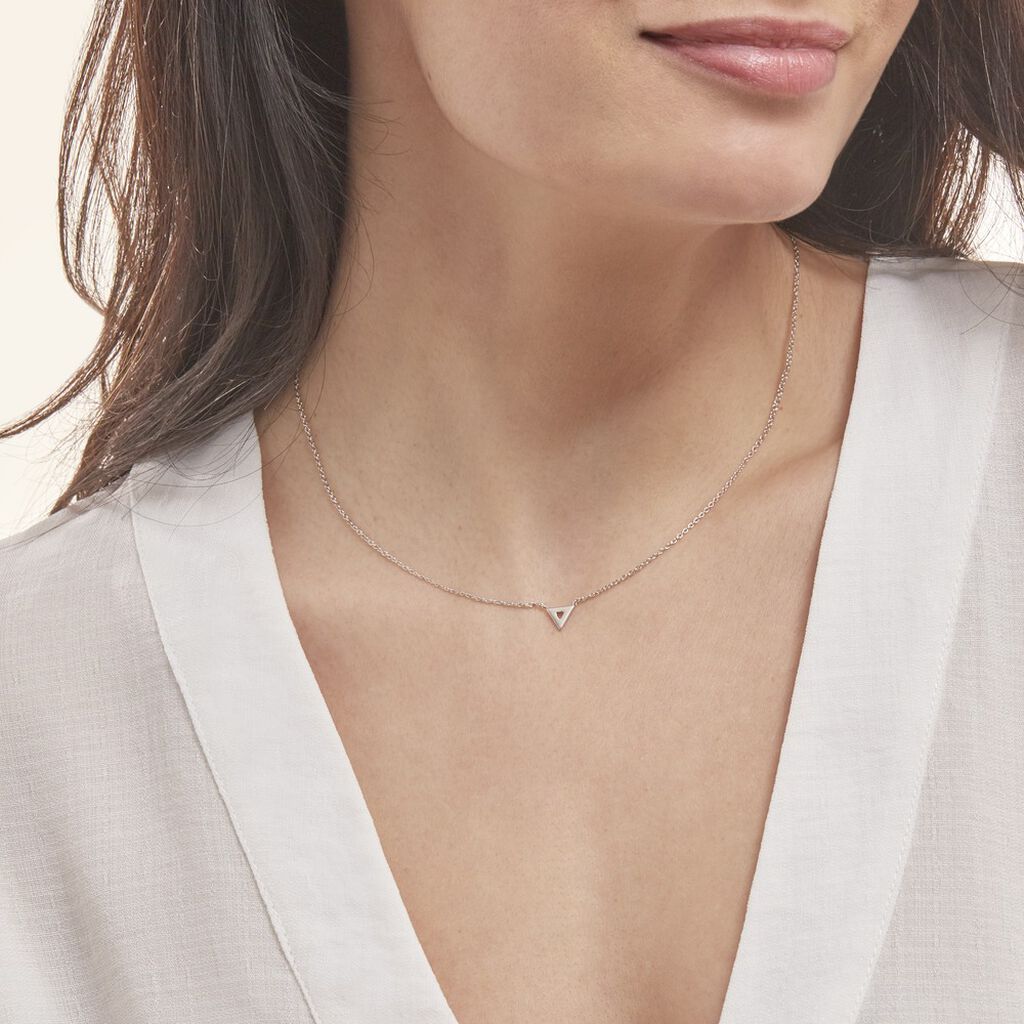 Collier Severine Argent Blanc
