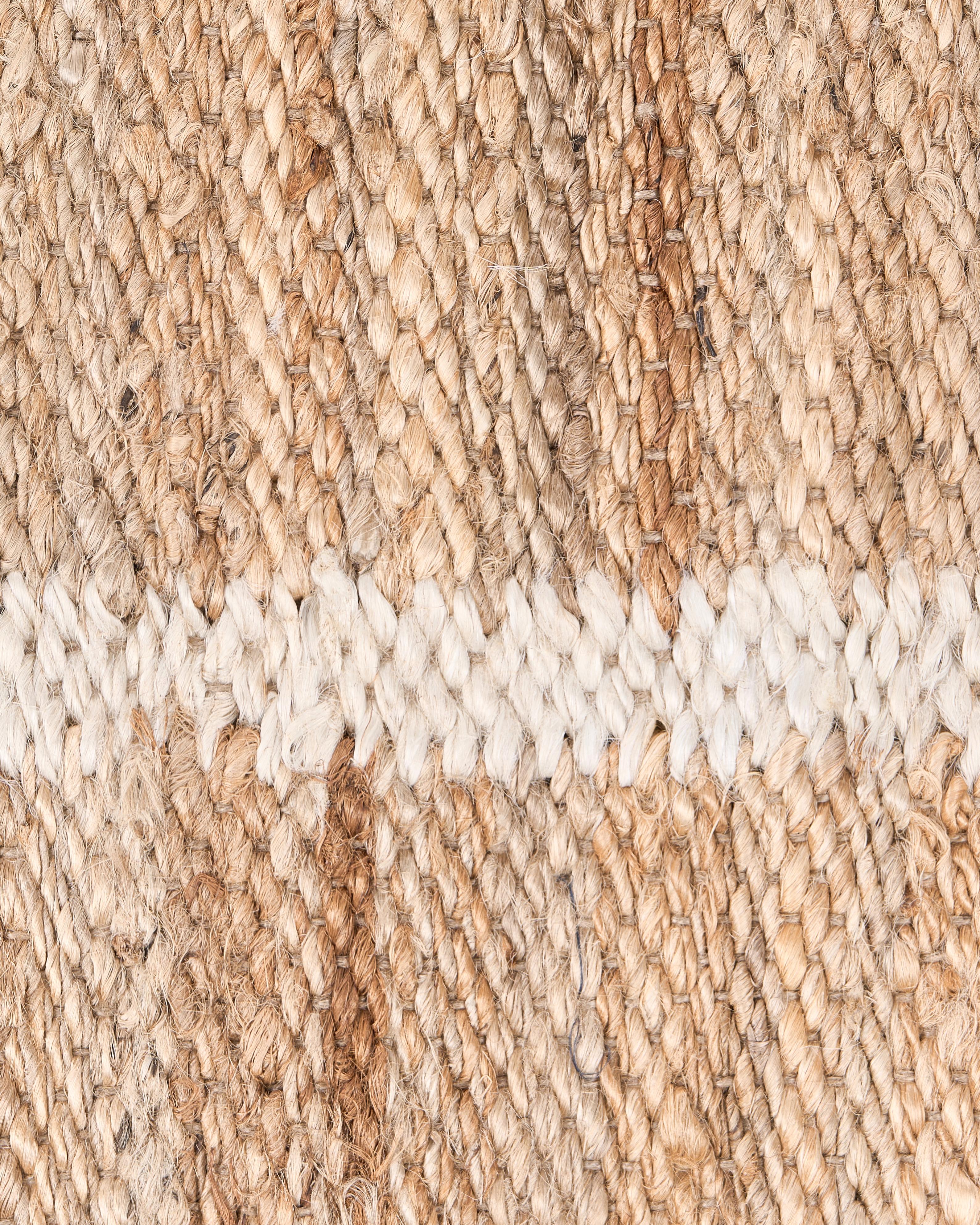 Vloerkleed GONDIA Lichtbeige 80 x 300 cm Jute