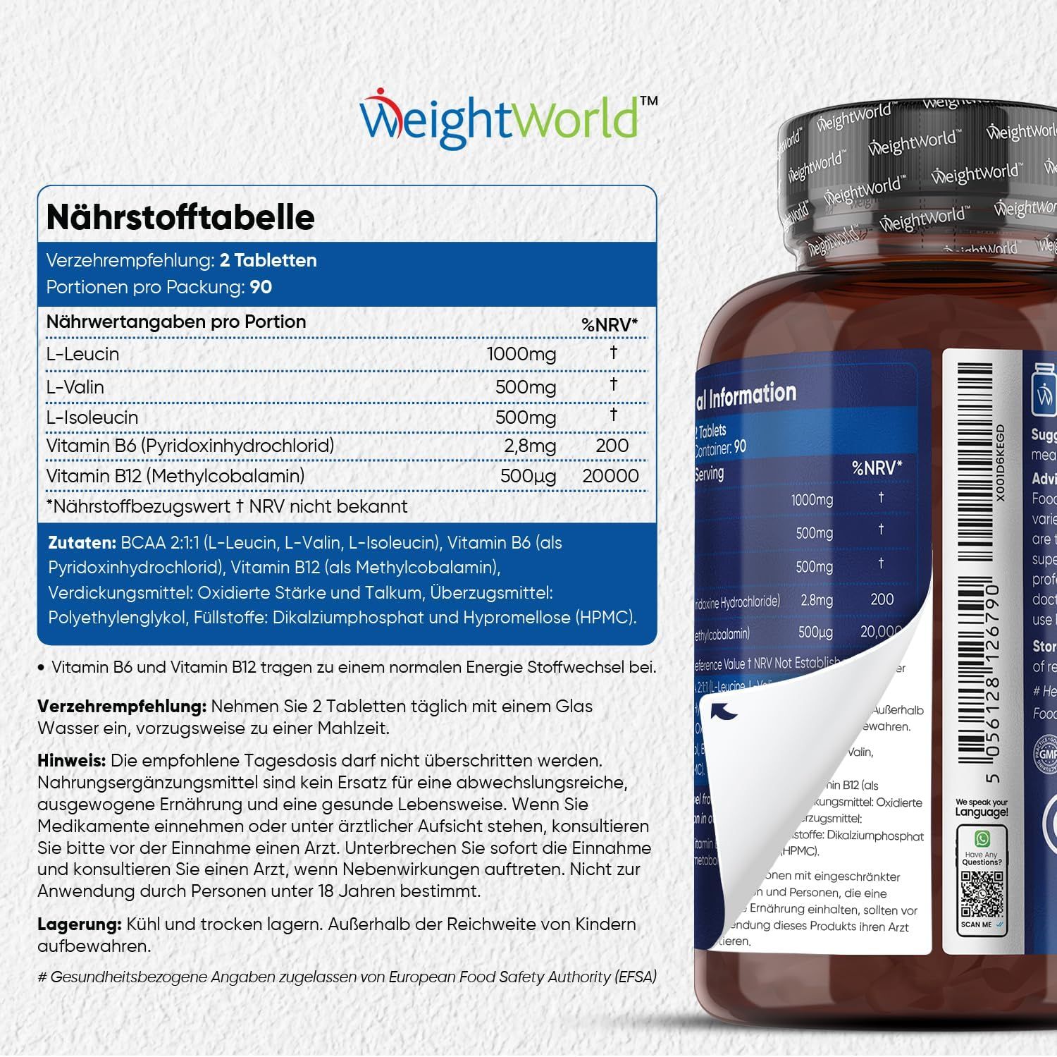 WeightWorld 2:1:1 BCAA 2000mg
