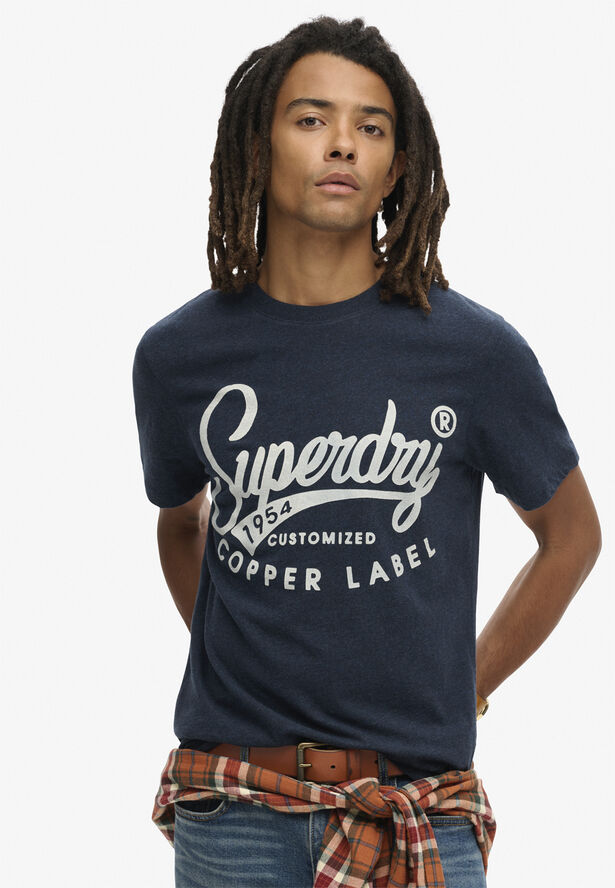 Superdry COPPER LABEL WORKWEAR T SHIRT Surplus black blue grit