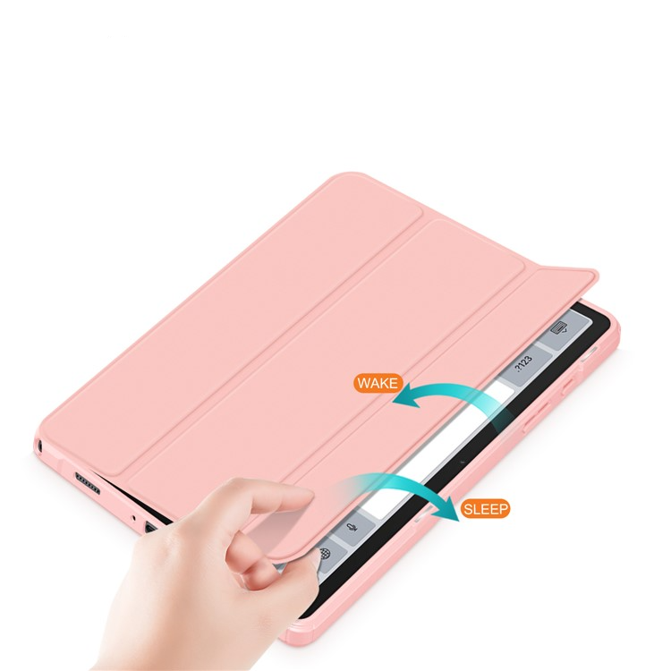 Samsung Galaxy Tab A9  Plus Hybrid Leder Tasche Smart Case Flip Cover Hülle   S-Pen Halterung - Rosa