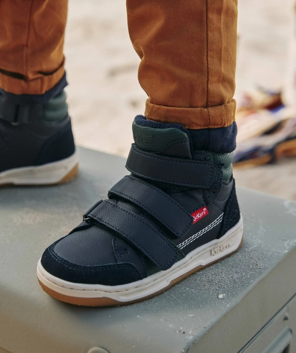 KICKERSBASKETS GARÇON KROISY MARINE VERT