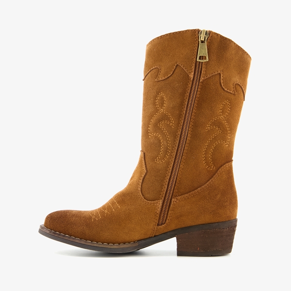 TwoDay leren meisjes western laarsjes cognac