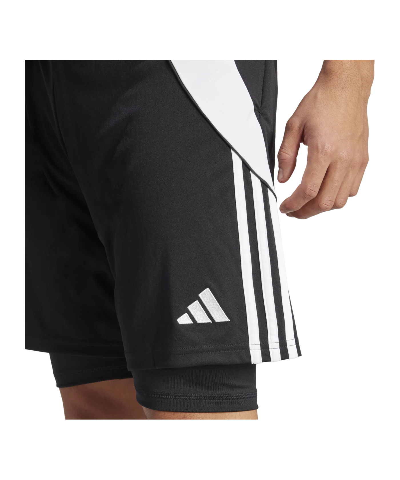 adidas Tiro 24 2in1 Short Schwarz Weiss