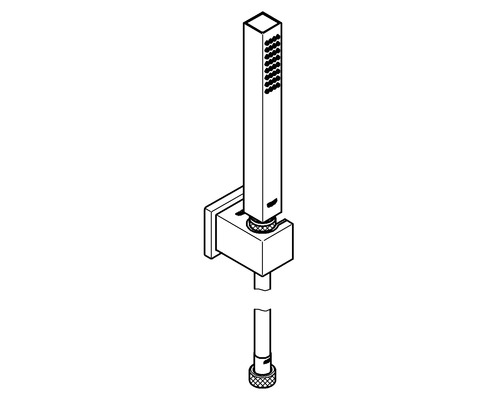 GROHE Euphoria Cube Stick 27702000 handdoucheset inclusief 1250 mm chromen doucheslang