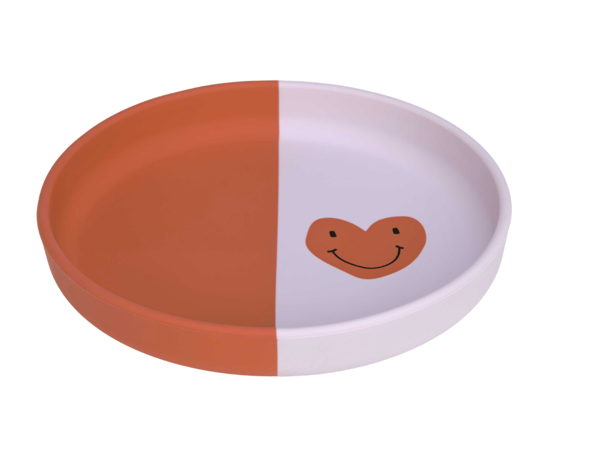 Lassig Lassig Siliconen bord Happy Rascals Heart Lavender